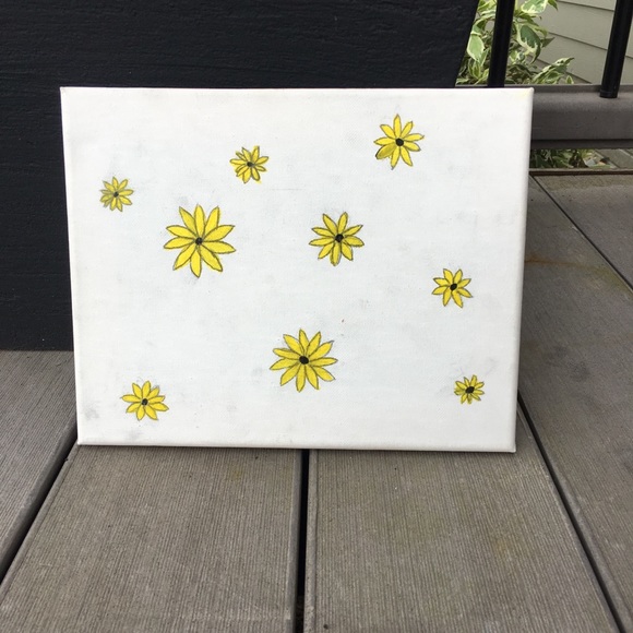 White based sunflower painting 🌻 - Picture 2 of 3